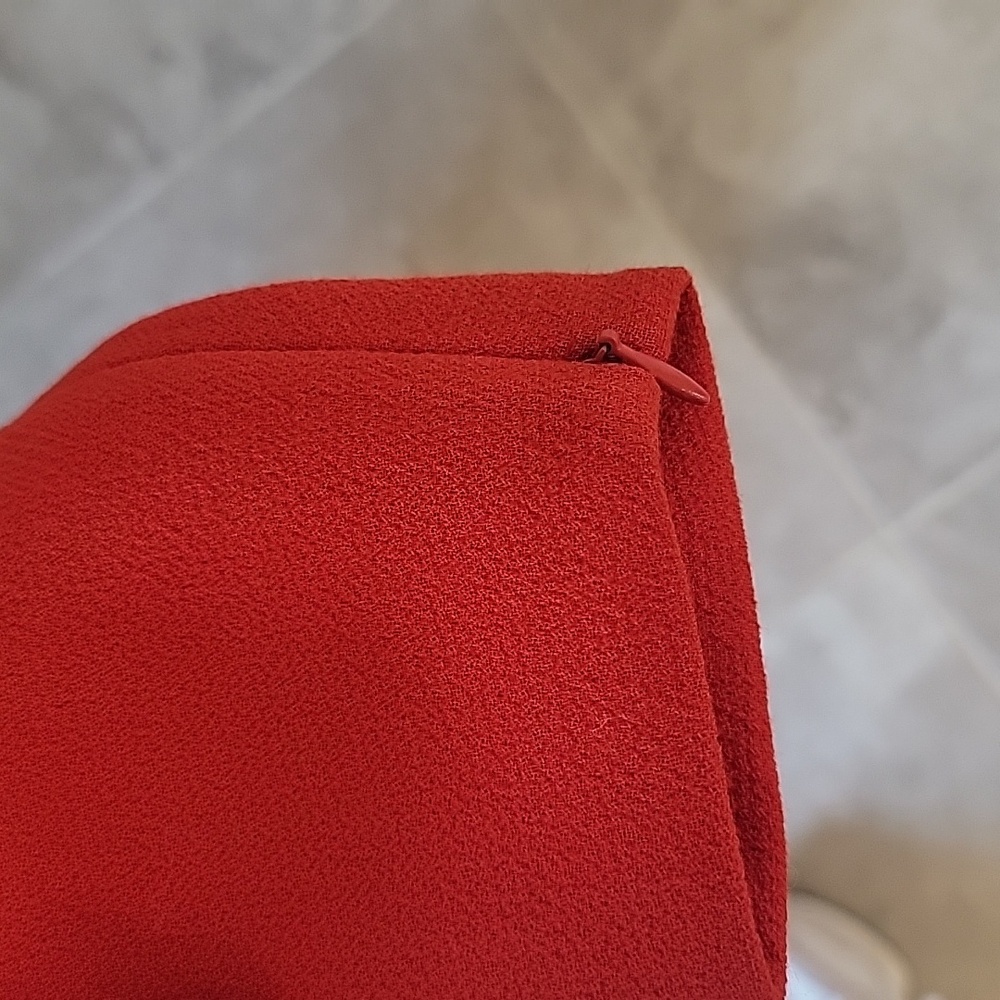 J.Crew red orange ribbon waist dress size 2 - Picture 3 of 6